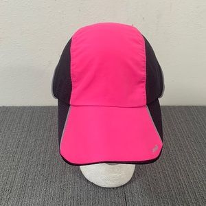 Avia Sports Cap Womens One Size Pink Black Mesh Side Panels Adjustable Strapback